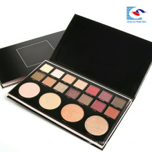 Luxury Customized logo black cardboard eyeshadow palette comestics kits